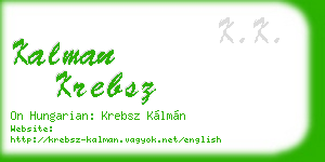 kalman krebsz business card